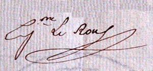 signature Guillaume Le Roux