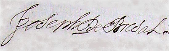 sa signature dans un acte de 1692