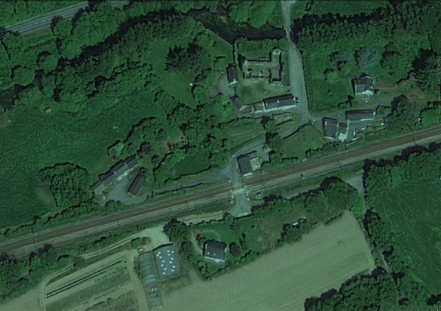 Le bourg de Pont-Christ - vue Google Earth en 2015