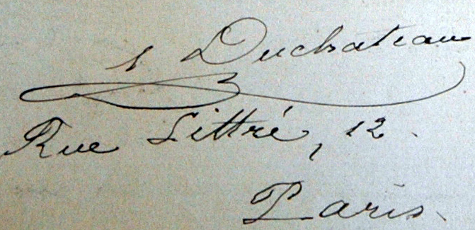 Signature de Adolphe René Duchateau