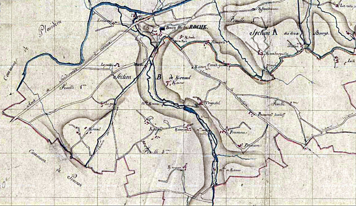 Ouest de La Roche - cadastre 1811